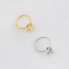 HEART CZ RIBBON NOSE HOOP 316L SURGICAL STEEL
